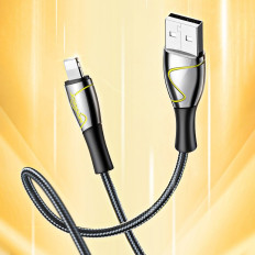 Kabel Mermaid Serie iPhone USB - Lightning 2.4a 2m zwart
