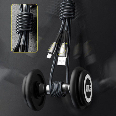 Kabelska morska deklica Serija iPhone USB - Lightning 2.4a 2m črna