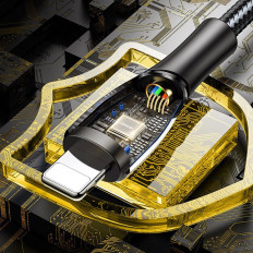Kabelska morska deklica Serija iPhone USB - Lightning 2.4a 2m črna