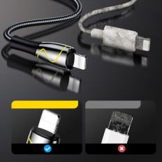 Kabelska morska deklica Serija iPhone USB - Lightning 2.4a 2m črna