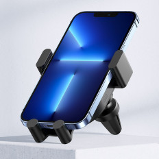 Bil trådløs oplader Qi 15W + Checkered Phone Holder Black