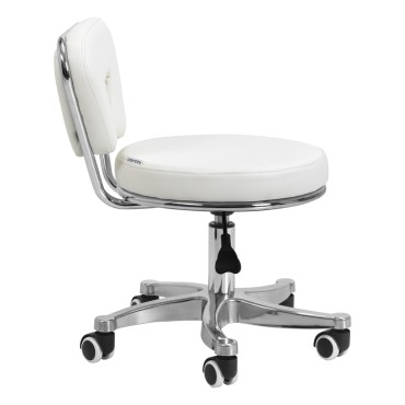 Cosmetic skammel til pedicure 9266 hvid — fra siden
