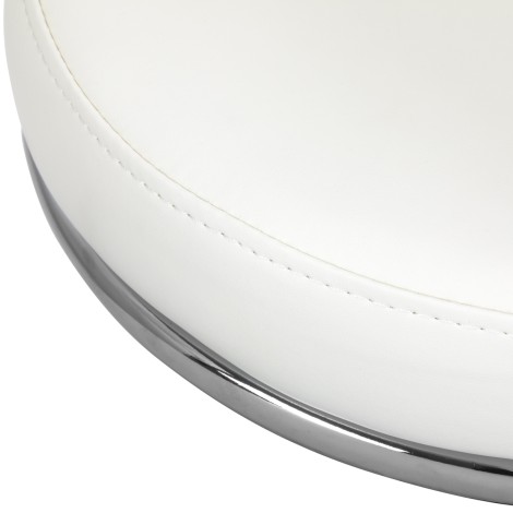 Sgabello cosmetico per pedicure 9266 bianco — primo piano della seduta