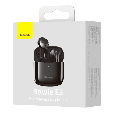 E3 Bezdrôtové Bluetooth Slúchadlá 5.0 TWS Začínajte vodotesné IP64 čierna