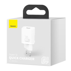 Super Si 1c carregador rápido para o telefone USB-C 20w PD branco
