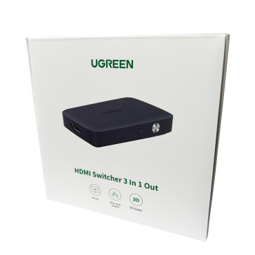 Spínací spínač spínače spínače spínače - 3x HDMI 4K 30Hz černá