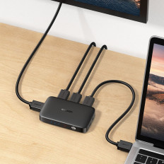 Splitter Switch Switch Switch Switch - 3x HDMI 4K 30Hz Svart