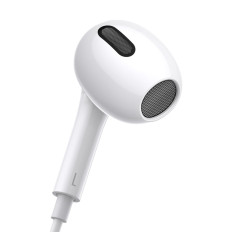 Slušalke v ušesu na kablu z USB-C Ecok C17 belem mikrofonom