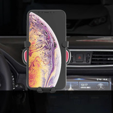 Gravitacijski nositelj automobila za korisni pametni telefon sa srebrnim osvježivačem