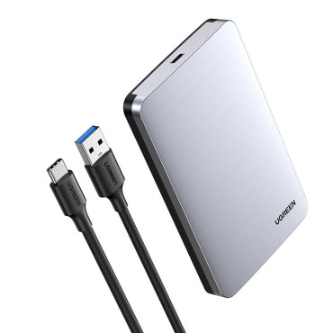 Pocket tvrdi disk 2.5 '' SATA 3,0 6Gbps + USB kabel - USB-C 0.5m siva
