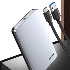 Pocket tvrdi disk 2.5 '' SATA 3,0 6Gbps + USB kabel - USB-C 0.5m siva