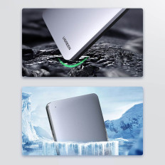 Pocket tvrdi disk 2.5 '' SATA 3,0 6Gbps + USB kabel - USB-C 0.5m siva