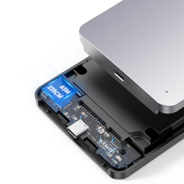 Pocket tvrdi disk 2.5 '' SATA 3,0 6Gbps + USB kabel - USB-C 0.5m siva