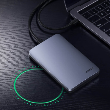 Pocket tvrdi disk 2.5 '' SATA 3,0 6Gbps + USB kabel - USB-C 0.5m siva