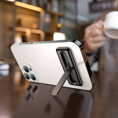 Self-adhesive folding stand for black phone stand