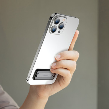 Self-adhesive folding stand for black phone stand