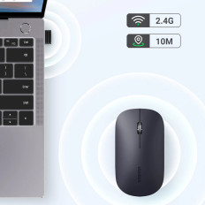 Handige draadloze muis voor computer USB zwart
