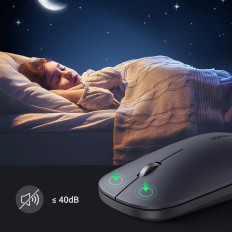 Pratico mouse wireless per computer USB nero
