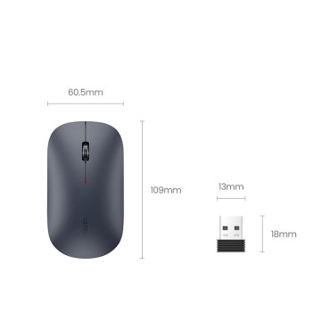 Handige draadloze muis voor computer USB zwart