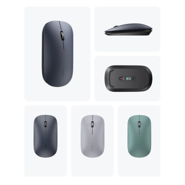 Une souris sans fil pratique à un ordinateur USB gris