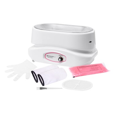 Set macchina per paraffina ACTIVESHOP 220W con 8 blocchi di paraffina alla pesca — insieme mostrato