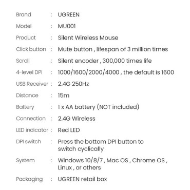 Handy Wireless Mouse til en USB Green Computer