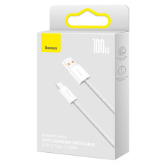 Kabelių dinaminis serijos USB - USB-C 100W 2M balta