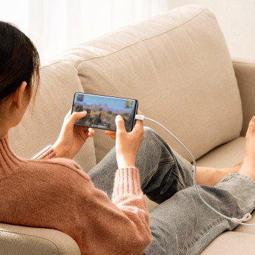 Serie dinámica de cable USB - USB-C 100W 2M BLANCA