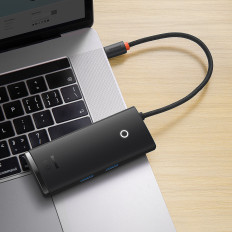 Večnamenski vozlišče Lite Series USB-C2X USB PD HDMI SD / TF Black