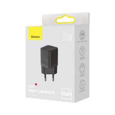 Carregador de rede rápido GAN3 para tablet preto 30w