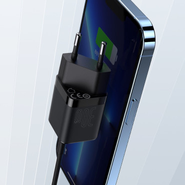 GAN3 Rýchla sieťová nabíjačka pre 30W čiernu tablet