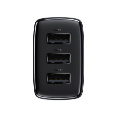 Preto compacto 3X USB 17W Black Loader