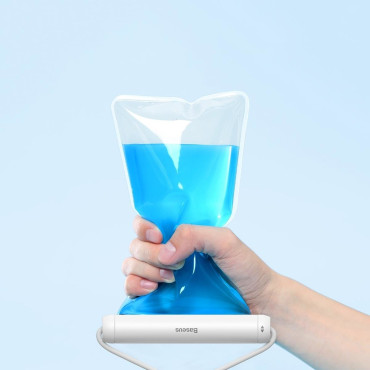 Coque étanche à l'eau pour le téléphone blanc de couverture de glissière