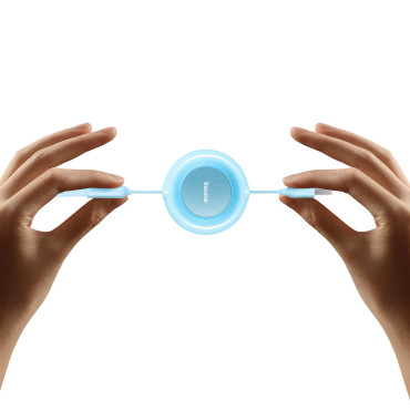 Cabo 3IN1 Cabo com MicroUsb USB Reel Apple USB-C 3.5A 1.1m Azul