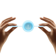 Kabel 3in1-kabel med mikrousb USB-hjuls Apple USB-C 3,5A 1.1m Blå