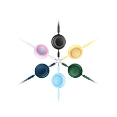 Kabel 3in1-kabel med mikrousb USB-hjuls Apple USB-C 3,5A 1.1m Blå