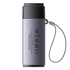 Προσαρμογέας SD / TF USB Lite Series Reader Card Gray