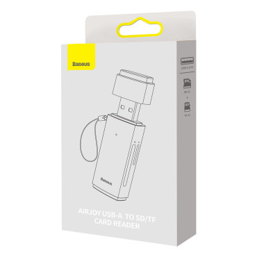 Adapteris SD / TF USB Lite sērijas karšu lasītājs Gray