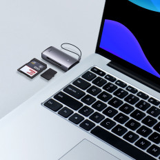 Προσαρμογέας SD / TF USB Lite Series Reader Card Gray