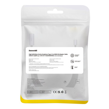 Kabelový kabelový adaptér s vysokým rozlišením série USB-C - HDMI 2,0 4k 60Hz 2m černá