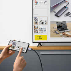 Kabelový kabelový adaptér s vysokým rozlišením série USB-C - HDMI 2,0 4k 60Hz 2m černá