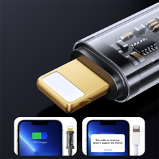 Kabeļu vads iPhone USB-C IPHONE - Zibens PD 20W 1.2m Black