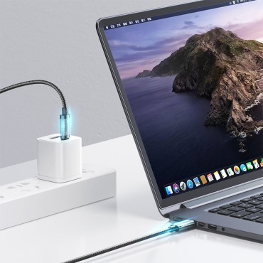 Kabeļu vads iPhone USB-C IPHONE - Zibens PD 20W 1.2m Black