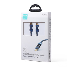Kabel trådtråd för iPhone USB-C - Lightning PD 20W 2M Blue