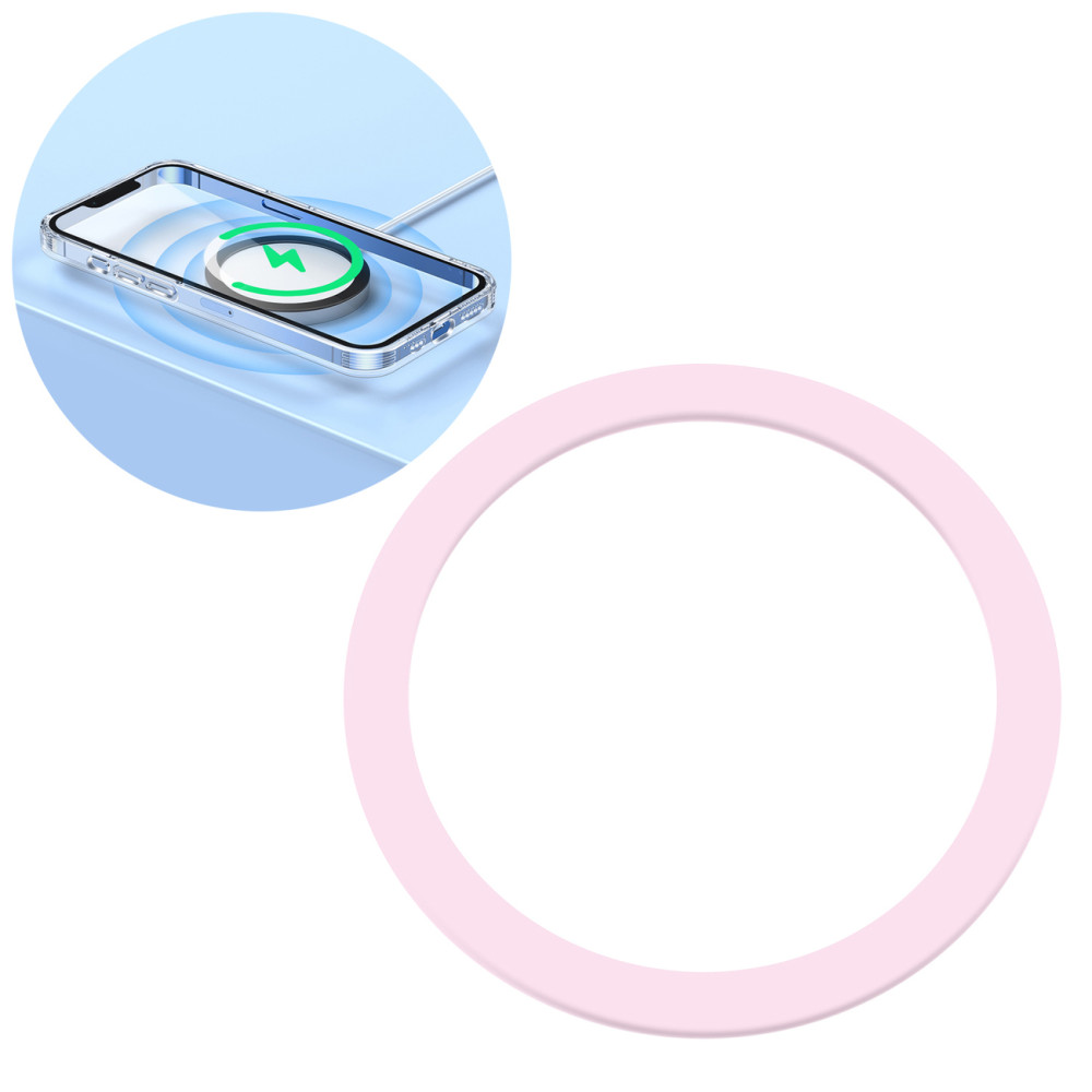 Metal magnetisk ring för smartphone rosa telefon