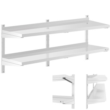 Double-sealing wall shelf...