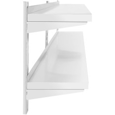 Dubbele afdichting wandplank dubbel met verstelbaar staal 140 x 40 cm