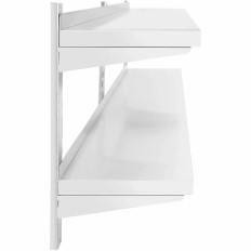 Duplo de prateleira de parede dupla com aço ajustável 160 x 40 cm