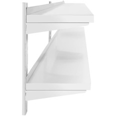 Wandversiegelung Catering Regal Doppel mit einstellbarem Stahl 200 x 40 cm