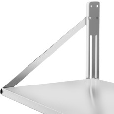 Veggforseglet cateringhylle Sammenleggbar rustfritt stål opp til 40 kg 100 x 45 cm